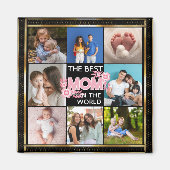 最高の母 |母の日8写真コラージュ マグネット (正面)