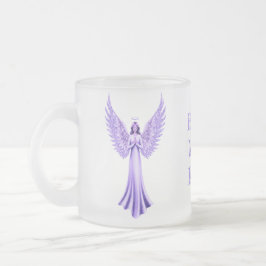 最高の母 | 紫と薄紫のクリスマス フロストグラスマグカップ