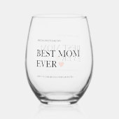 最高の母 | Happy Mothers Day ステムなしワイングラス (裏面)