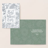 最高の母 | Sage Green |フローラ母の日 箔カード (ディスプレー)