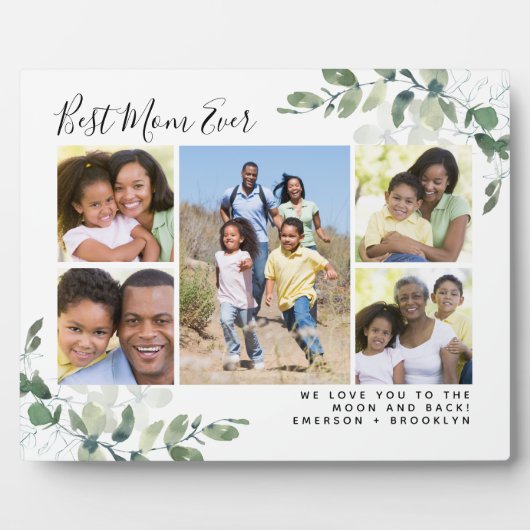 最高の母Eucalyptus写真コラージュ フォトプラーク (正面)