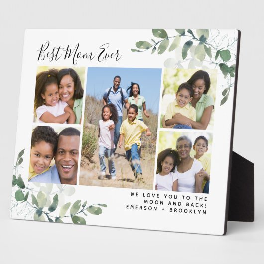 最高の母Eucalyptus写真コラージュ フォトプラーク (側面)