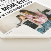 最高の母Ever新聞名前をカスタムする&写真 シェルパブランケット (3/4)