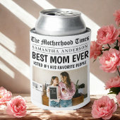 最高の母Ever新聞名前をカスタムする&写真 缶クーラー