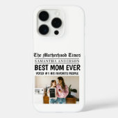 最高の母Ever新聞名前をカスタムする&写真 Case-Mate iPhoneケース (裏面)