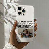 最高の母Ever新聞名前をカスタムする&写真 Case-Mate iPhoneケース