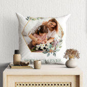 最高の母Ever 2写真ユーカリ水色 クッション