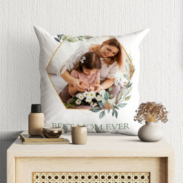 最高の母Ever 2写真ユーカリ水色 クッション