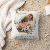 最高の母Ever 2写真ユーカリ水色 クッション (ブランケット)