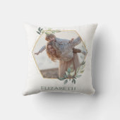 最高の母Ever 2写真ユーカリ水色 クッション (裏面)