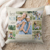 最高の母Ever 5写真コラージュカスタム石 クッション (ブランケット)
