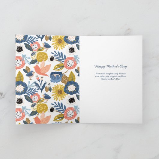 最高の母Ever Birds & Botanical Frame カード (内部)