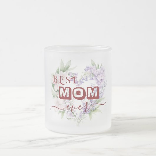 最高の母Ever Coffee Mug - Happy Mother's Day フロストグラスマグカップ (中央)