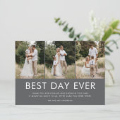 最高の毎日3枚の写真に結婚感謝 サンキューカード (スタンド正面)