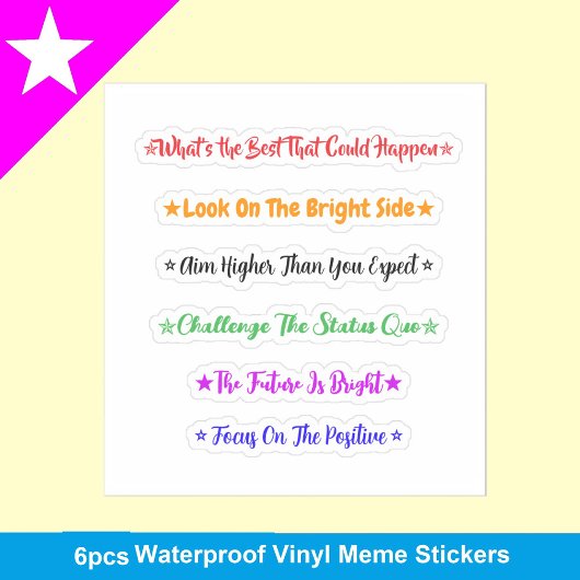最高の気分転換になるステッカー | 防水ポジティブ シール