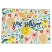 最高の水カラーフローラ ラージペーパーバッグ (裏面)