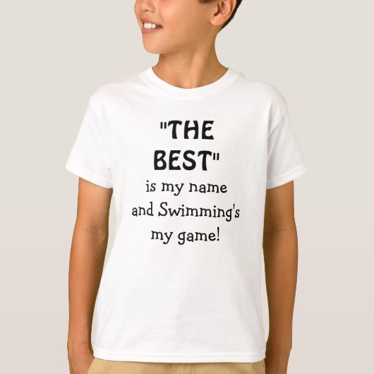 最高の水泳名言 Tシャツ (正面)