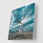 最高の永遠モダンBFFフォトスクエア スクエア壁時計 (傾斜)