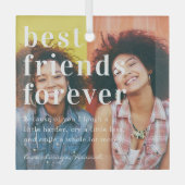 最高の永遠 |引用文&フォトギフト ガラスオーナメント (正面)