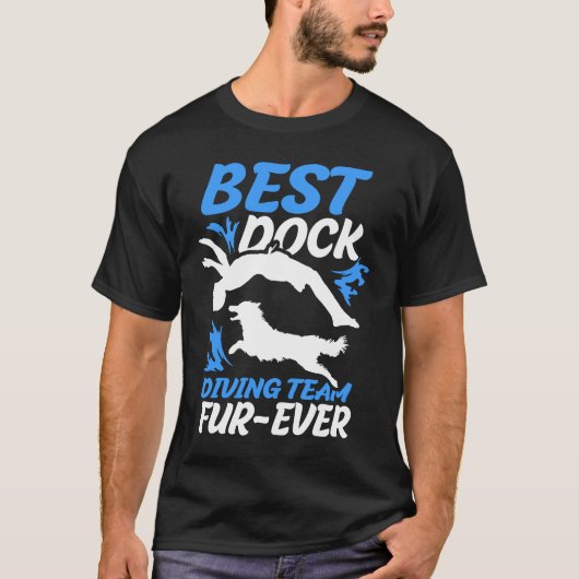 最高の波止場ダイビングチームファーエバー波止場ジャンプ Tシャツ (正面)