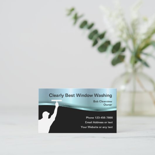 最高の洗窓 名刺 (スタンド正面)