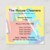 最高の清掃サービスモダン スクエア名刺 (正面)