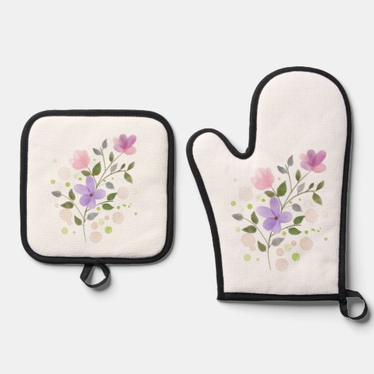 最高の無地のカラー銀色キルティング保温法 鍋つかみ&鍋敷きセット (正面)