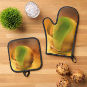 最高の無地のカラー銀色キルティング保温法 鍋つかみ&鍋敷きセット (トップダウン)