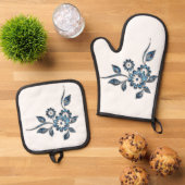 最高の無地のカラー銀色キルティング保温法 鍋つかみ&鍋敷きセット (トップダウン)