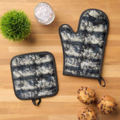 最高の無地のカラー銀色キルティング保温法 鍋つかみ&鍋敷きセット (トップダウン)