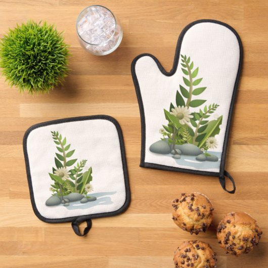 最高の無地のカラー銀色キルティング保温法 鍋つかみ&鍋敷きセット (トップダウン)