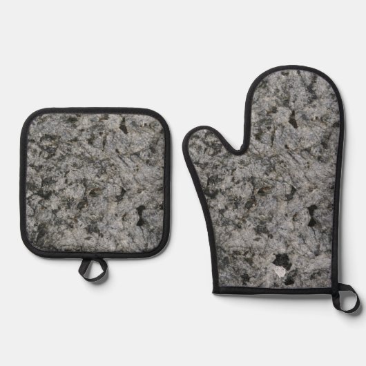 最高の無地のカラー銀色キルティング保温法 鍋つかみ&鍋敷きセット (正面)