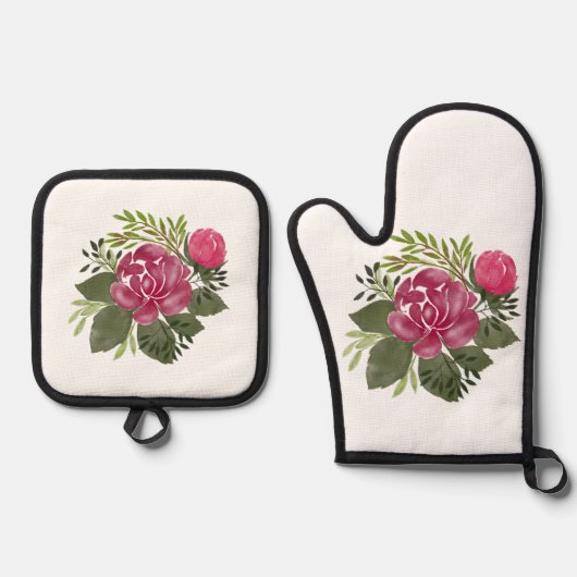 最高の無地のカラー銀色キルティング保温法 鍋つかみ&鍋敷きセット (正面)