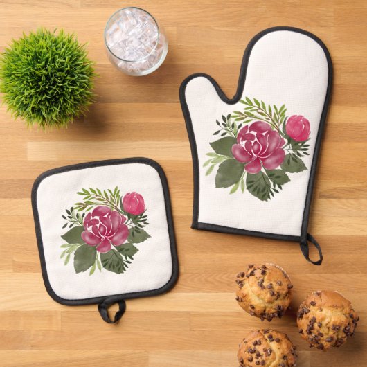 最高の無地のカラー銀色キルティング保温法 鍋つかみ&鍋敷きセット (トップダウン)