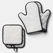 最高の無地のカラー銀色キルティング保温法 鍋つかみ&鍋敷きセット (正面/裏面)