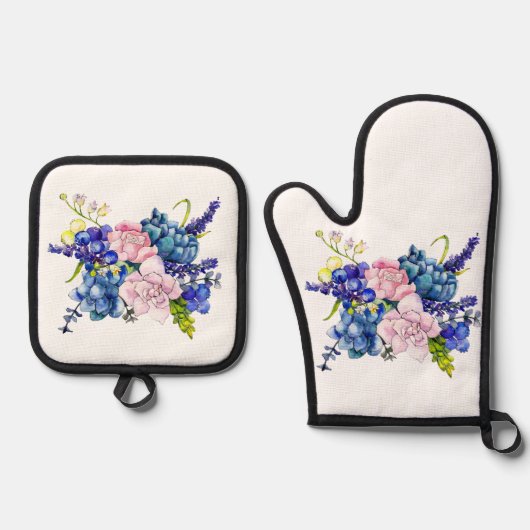 最高の無地のカラー銀色キルティング保温法 鍋つかみ&鍋敷きセット (正面)