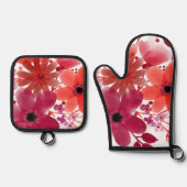 最高の無地のカラー銀色キルティング保温法 鍋つかみ&鍋敷きセット (正面)