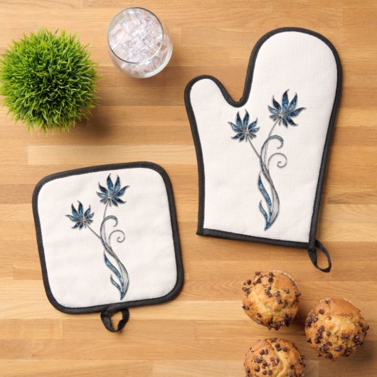 最高の無地のカラー銀色キルティング保温法 鍋つかみ&鍋敷きセット (トップダウン)