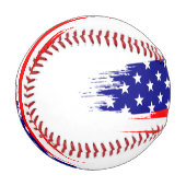 最高の無地のカラーUSA国旗 野球ボール (正面左)