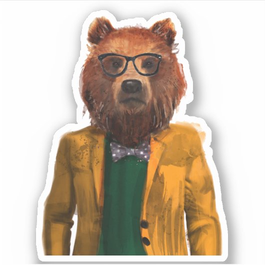 最高の熊 シール (正面)