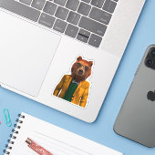 最高の熊 シール (ノートパソコンとiPhone)