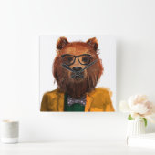 最高の熊 スクエア壁時計 (ホーム)