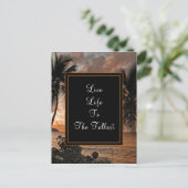 最高の熱帯のビーチにライブをパーソナライズ ポストカード (スタンド正面)