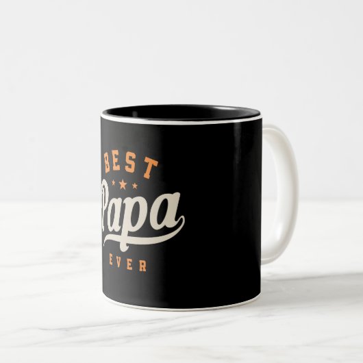 最高の父おもしろい日 ツートーンマグカップ (正面右)