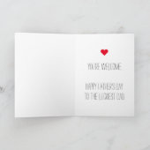 最高の父おもしろい祭ギフトシンプルパパユーモア シーズンカード (内部)