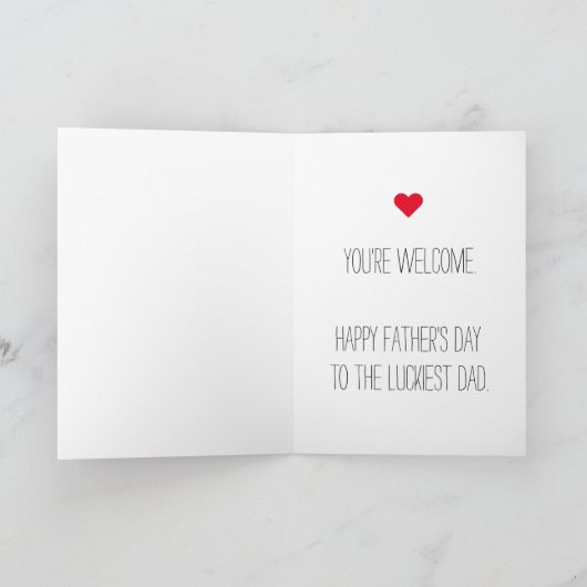 最高の父おもしろい祭ギフトシンプルパパユーモア シーズンカード (内部)