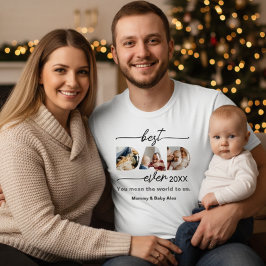 最高の父さんへ｜父の日 Dad カットアウト 3 枚の写真 Tシャツ