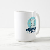 最高の父さんゴルくまテディベア コーヒーマグカップ (正面右)