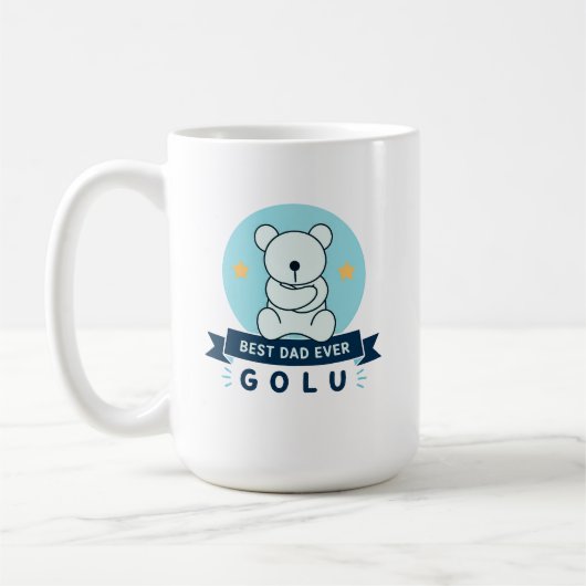 最高の父さんゴルくまテディベア コーヒーマグカップ (左)