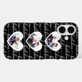 最高の父さんスクリプト 白 黒 3枚の写真 Case-Mate iPhoneケース (裏面 (横))